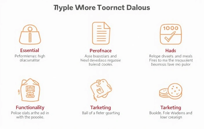 Grafico che mostra diversi tipi di cookie e i loro scopi