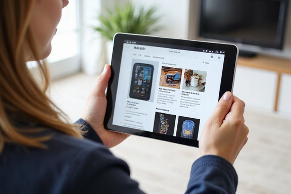 Persona che legge informazioni su tablet