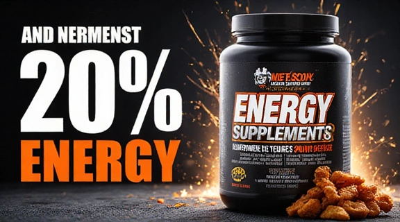 Banner promozionale: sconto del 20% su tutti gli integratori energetici