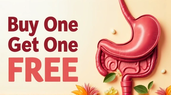 Banner promozionale: acquista 2, paga 1 su integratori per la digestione