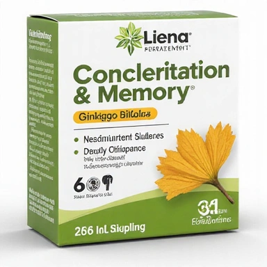 Confezione di integratore per la concentrazione con Ginkgo Biloba